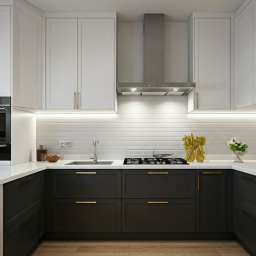 Kitchen remodeling inspiration image with updated cabinetry and counters.